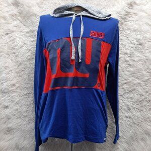 New York Giants Fanatics Blue/Red Long Sleeves Hoodie Shirt  Size L